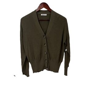 Reitmans green button up top size medium